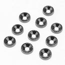 10x Anodized Turned Aluminium Countersunk Washers Screw Bolts Gasket Black
