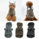 Coral Fleece Teddy Clothes Sloth Bear Dress up Costume Dog Hoodie Black
