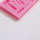 Scissor Button Sewing Designer Silicone Mould Wedding Cake Border Fondant Decor
