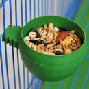 Bird Parrot Pet Cage Aviary Plastic Round Food Feeding Cup Supplies -AU Sale