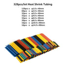 328Pcs Mixed Color Heat Shrink Tubing 8 Sizes Wire Cable Insulation Sleeve Kit