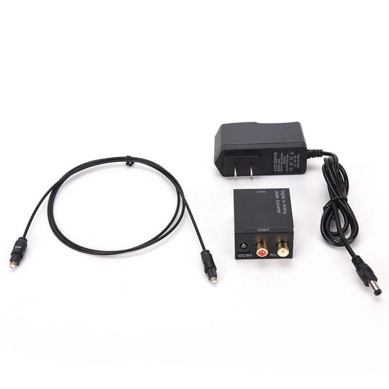 optical coaxial toslink digital to analog audio converter adapter rca L/R 3.5mm`