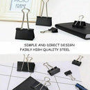 Binder Clips Paper Clamps Assorted Sizes 100 Count (Black), X Large, Large, C6R9