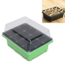 12 Cells Seed Starter Nursery Pot Seedling Trays Flower Grow Seedling Box