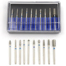10Pcs Diamond Drill Bits Set Electric Machine Rotate Cuticle Cleaning Burr  Z8C6