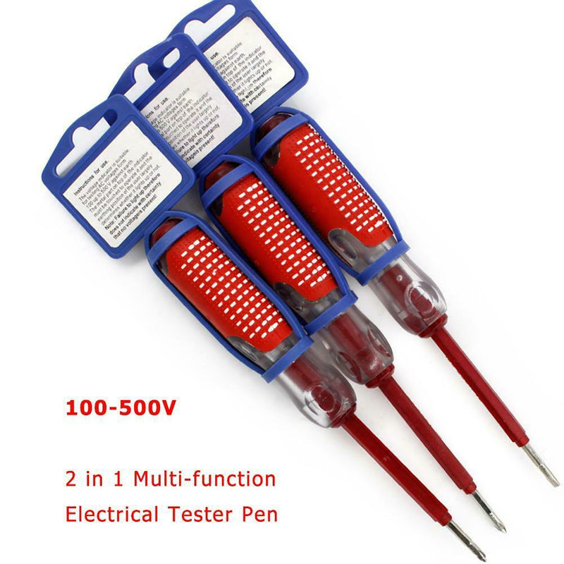 100-500V 2 in 1 Multi-function Electrical Tester Pen Screwdriver Detector