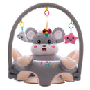 Cartoon Baby Infant Learning Sit Chair Baby Support Seat (Grey w/ Pole) A