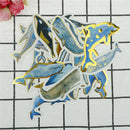 24Pcs Island Whales Hand Account Stickers DIY Scrapbook Label Decoration BX