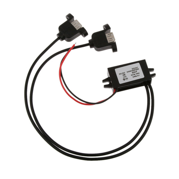 DC/DC Car Auto Converter Board 12V-5V 3A 15W With Duble USB Output Power Adapter