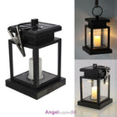 Solar Powered Candle Light LED Camping Garden Yard Outdoor Hanging Lantern Lamp