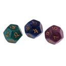 6Pcs Polyhedral D12 Acrylic Astrological Dices Constellation Divination Toys