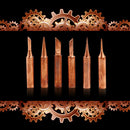 6pcs/lot Red Copper Welding Head Pure Red Copper Solder Tip Tool Kit