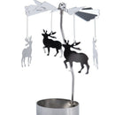 Spinning Rotary Metal Carousel Tea Light Candle Holder Stand Light Xmas Gif R8K4