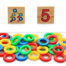 Children Wooden Montessori Materials Learning To Count Numbers Matching Ear S9Y6