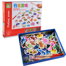 34PCS Toddler/Baby Wooden Fishing   Board Party Fun Child Early Learning
