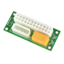 2pcs ATX 24Pin to SATA Molex 4Pin Dual PSU Power Card