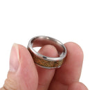 Dragon Scale Dragon Pattern Beveled Edges Celtic Rings Jewelry Wedding Band O9U2