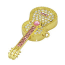 Usb Flash Drive Color Diamond Metal Full Pen Drive U Disk Crystal Guitar Dr T7J9