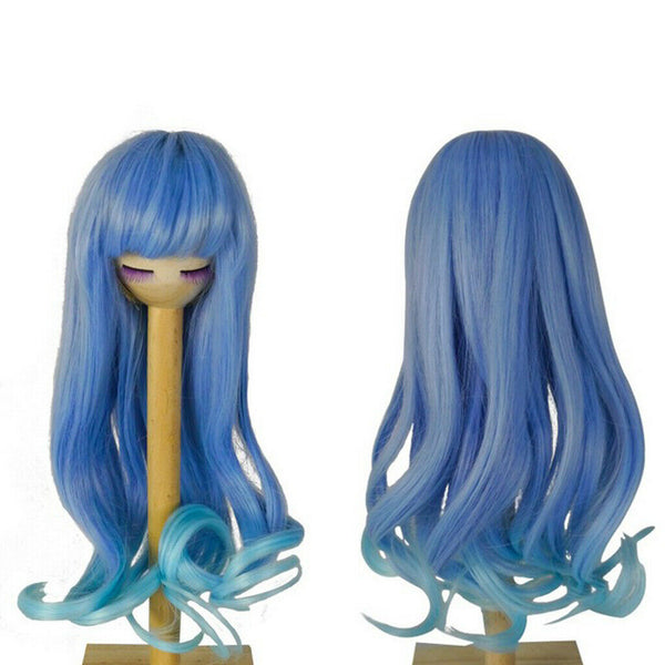 1/3 BJD Wig Hair Blue Curly Hairpiece for LUTS DOD Supper Dollfie Ball Jointed