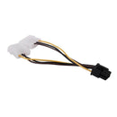 5X(A Dual 4-Pin Molex IDE to 6 Pin PCI-E Graphic Card Power Connector Cabl K1A2)