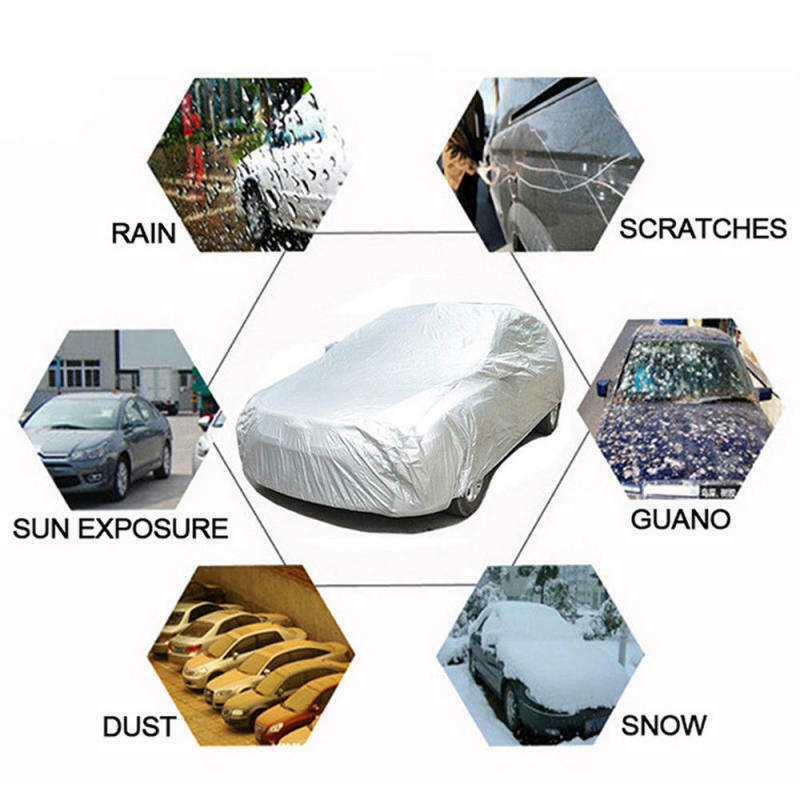 Full Car Cover UV Protection Dust Rain Snow Frost Wind Thickened Waterpro OII