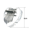 Crystal 8 Key  Kalimba Acrylic Clear Thumb Piano Gift For Beginner