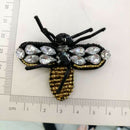 Handmade Rhinestone Bead Patches Bees Cool Fashion Sew On Crystal Beaded PatC2U9