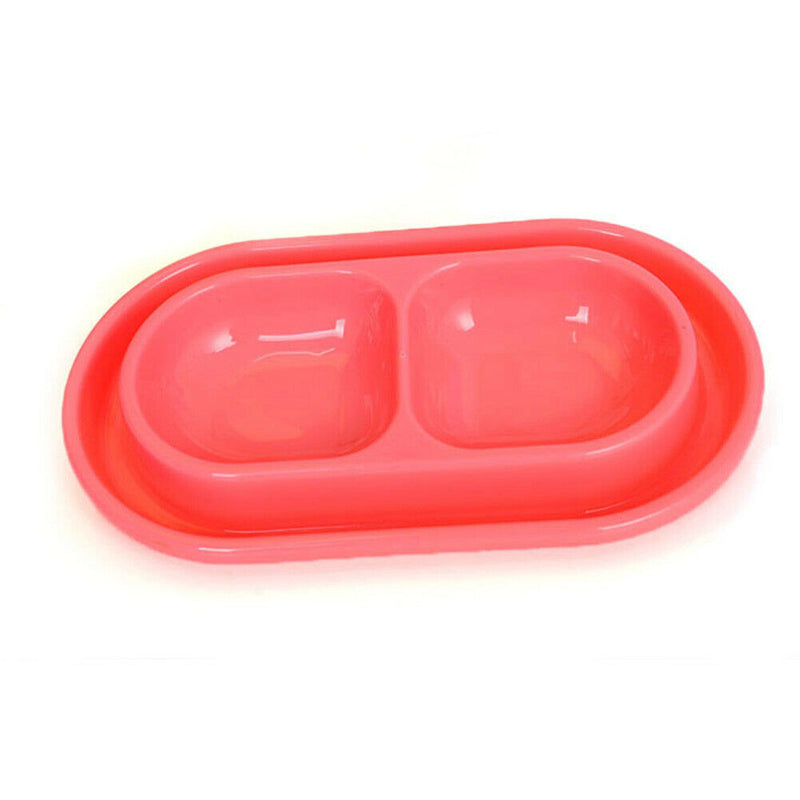 Drinking Water Dish 2 Bowls Dog Feeder Cat Anti Ant With Notch Pet Supplies