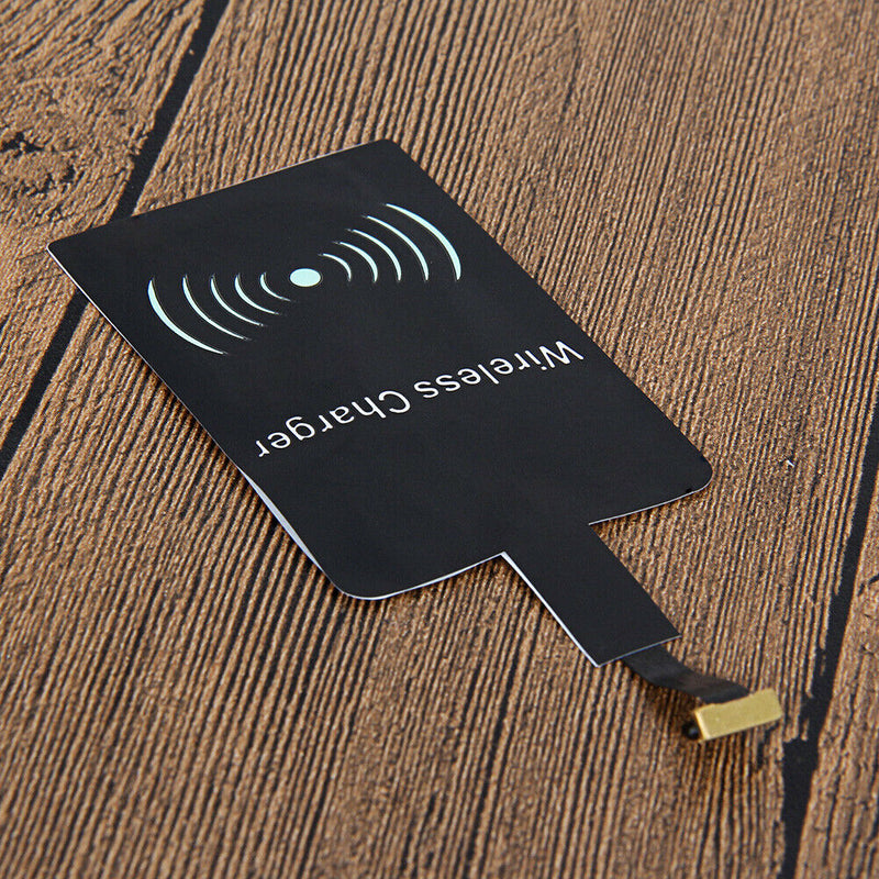 Black Qi Wireless Charger Pad Charging Receiver +  USB Cable