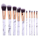 10pcs Marble Makeup Cosmetic Powder Foundation Eyeshadow Lip Brushes Set K1B