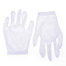 White Short Gloves Captain Clown Magician Santa Halloween Fancy Dress Costume TO