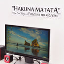 Hakuna Matata No Worry quote wall decals decorative home decor removable~stic Gw