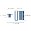 SO-239 SO239 Female Jack To SMA Male Plug Connector RF Coaxial Coax Adapter