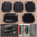 Carbon Fiber Exterior Door Handle Bowl Cover Set fit for Jeep Wrangler JL 2018