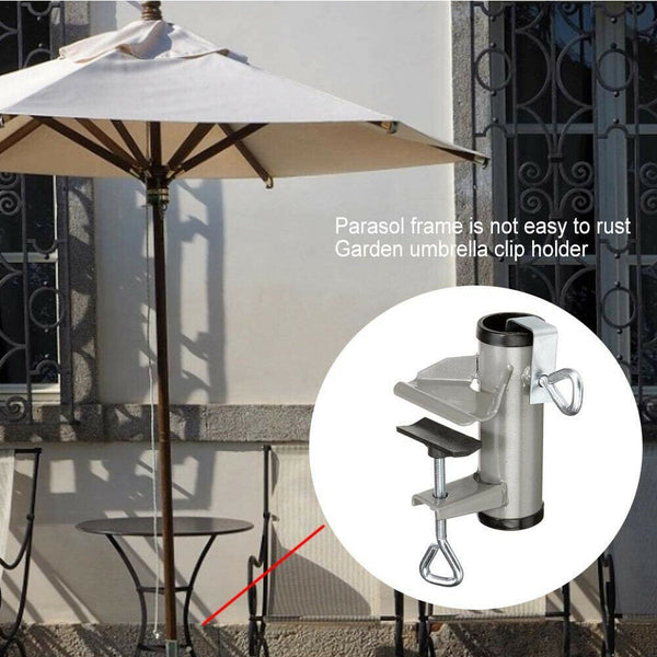 Fishing Portable Outdoor Patio Chair Clamp Parasol Stand Umbrella Holder Clip