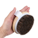 1X Wood Natural Horse Hair Bath Body Brush Cellulite Shower Dry Skin Exfoliat ME