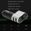 M10 MP3 Play Bluetooth 4.2 A2DP FM Transmitter 2 USB Car Charger w/Earphone Set