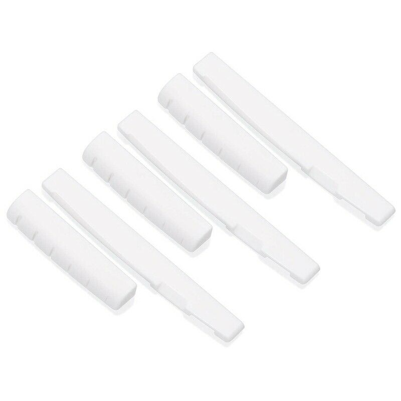 3 Set (6Pcs) Guitar Nut And Acoustic Bridge Saddle Made Of Bone For 6 Strin