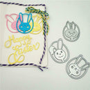 3Pcs Bunny Rabbit Metal Cutting Dies Stencil Embossing Album Die-Cut Mould