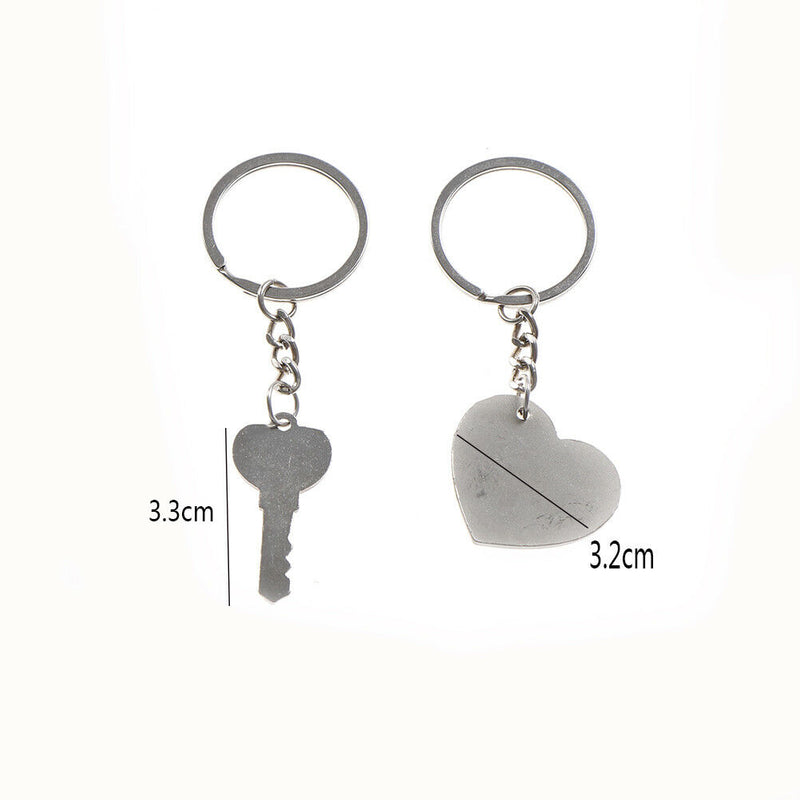 1 set Creative crush you piercing heart couple key ring for weeding giftSR BX