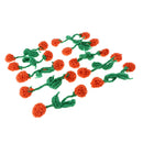 10Pcs Knitted Crochet Flowers Appliques Scrapbooking Embellishments Orange