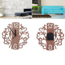 Creative Tree Shaped Wooden Wall Clock House Living Room Decoration