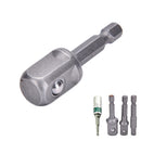 3 X Socket Adaptor Set 1/4 to 1/2 1/4 3/8 inch Cordless HEX Drill Bit Driver.ES