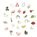 60Pcs/Set Enamel Mixed Animal Fruit Charms Pendant DIY Necklace Jewelry Maki-OZ