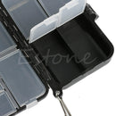 Fishing Lure Bait Tackle Waterproof Storage Box Bag Case With 9 Compartments New