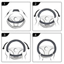 Auto Car Steering Wheel Cover Black&Red Stitching PU Leather Car Universal 38cm