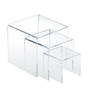 3 (3", 4", 5") Clear Acrylic Jewelry Display Risers Showcase Fixtures