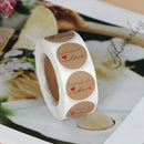 500Pcs/Roll 2.5cm DIY Hand Made Handmade With Love Label Wedding Stickers LSEAU