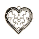 20PCS Heart Charms Pendants for Crafting Jewelry Making Findings Accessories