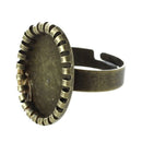 10 X 22X18mm lace crimp ring for crafter Bronze TOP X4V3